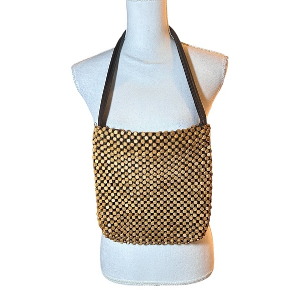 The Sak Wooden Beaded Double Handles Boho Bag - Picture 1 of 7